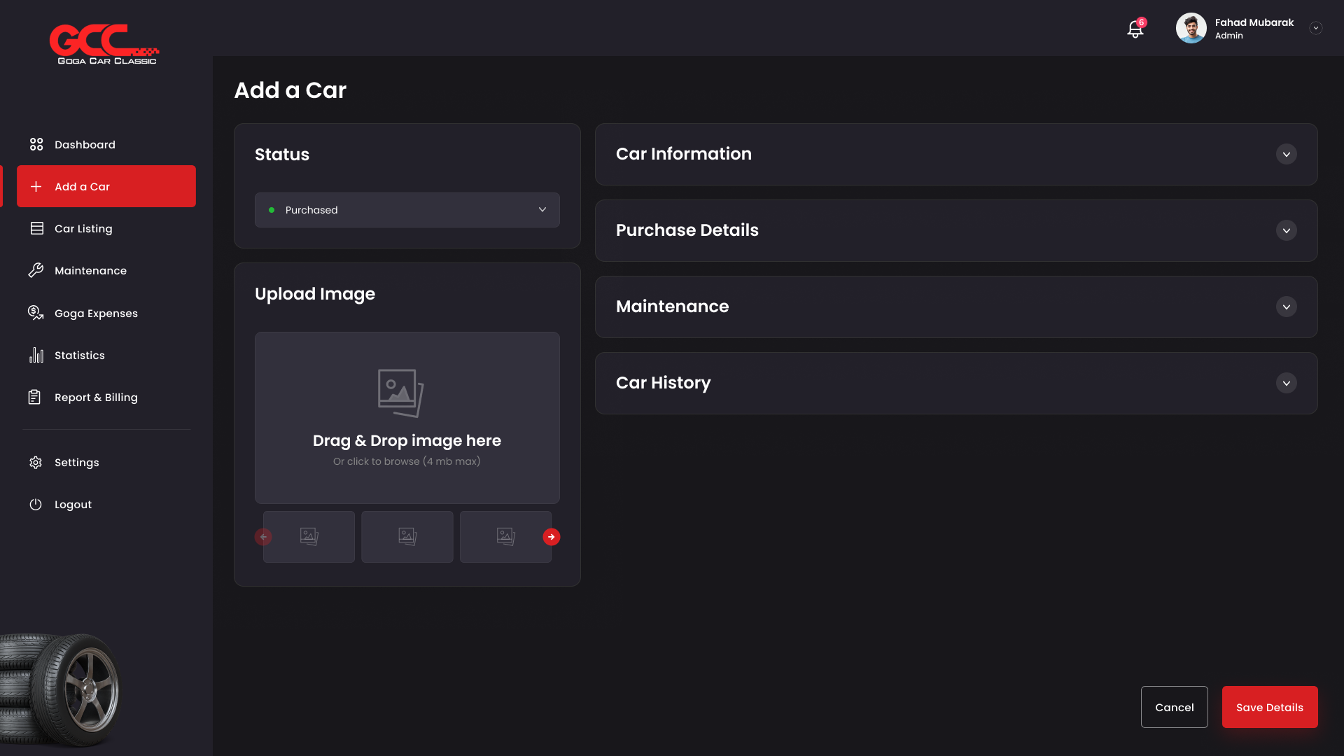 Add a car workflow